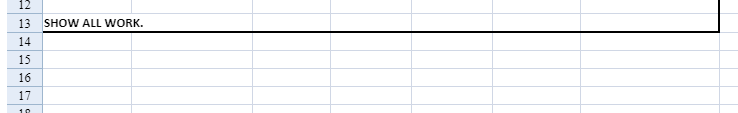 example of a question that does not require the answer to be input into a specific highlighted cell
