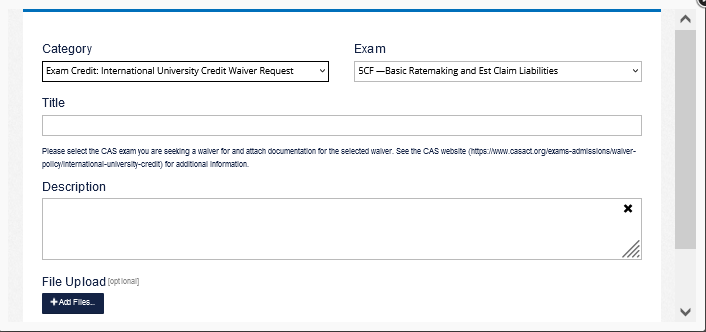 International University exam credit