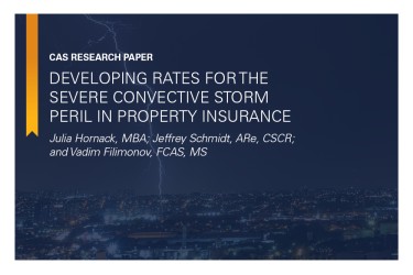 Developing Rates for the Severe Convective Storm Peril in Property Insurance